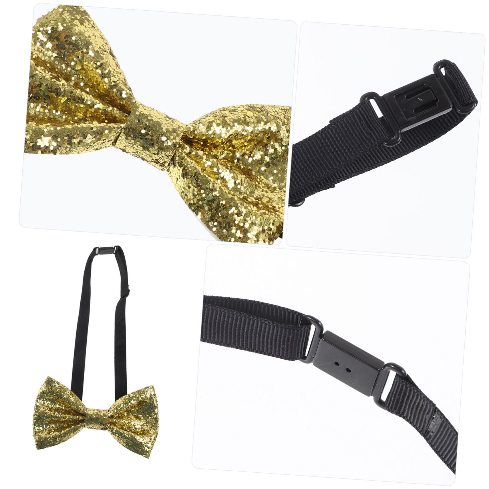minkissy Men Adjustable Glitter Bow Tie Formal Tuxedo Butterfly Tie for Adults Fade Resistant for Performances and Banquets Elegant Deep Design