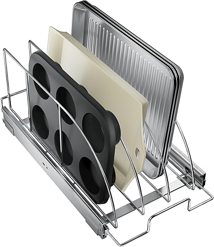 ROOMTEC Organizador extraíble para bandeja de galletas, tabla de cortar, bandeja para hornear, utensilios para hornear y bandeja, separadores de