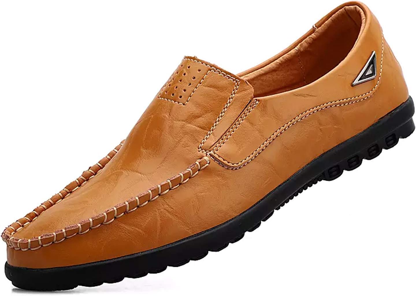 ReverseClock Men’s Leather Slip-on Loafers Casual Fashion Breathable Driving Shoes