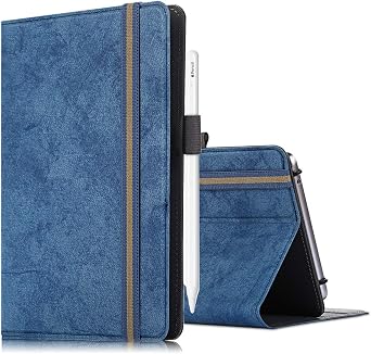 Universal 7-8 Inch Tablet Case with Stand Function for 7-8 Inch Tablet Universal Case Cover with Pen Holder for Huawei MediaPad M5 8.4/MediaPad M5 lite 8.0/Mediapad T2 7.0/iPad Mini/docomo d-02K/Lenovo Tab M7 and More with Elastic Band Navy, Fits 7-8 Inch Tablets