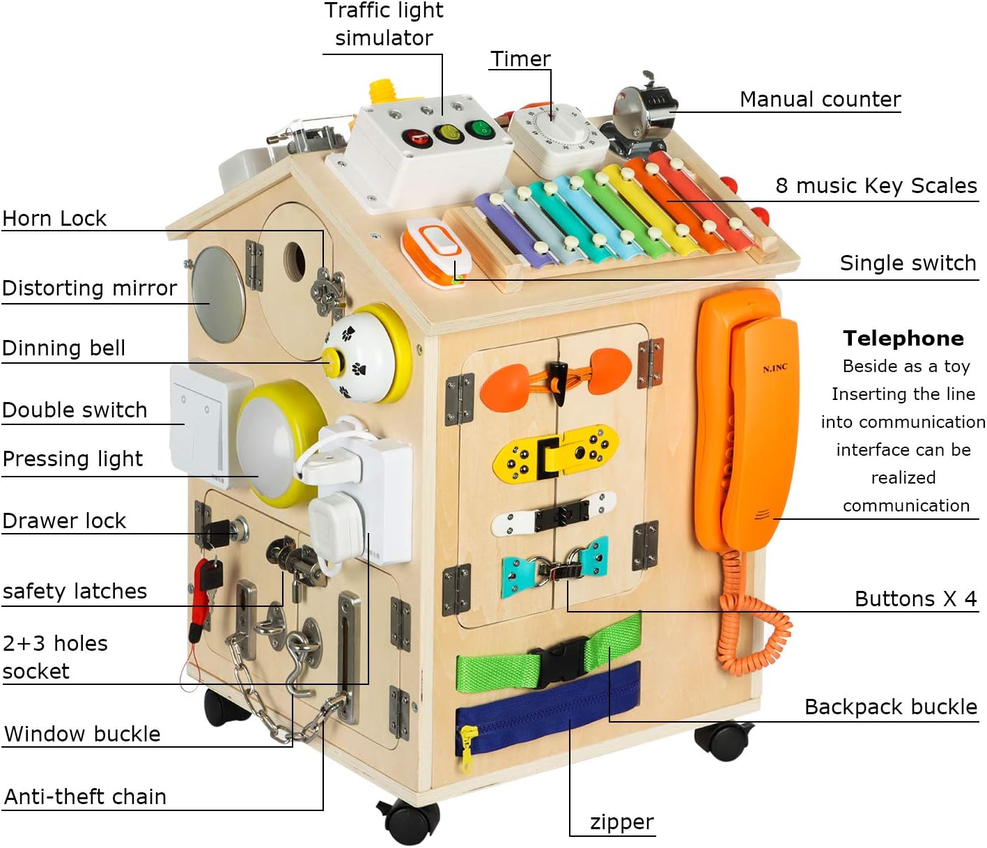 Amazon Crazy 🔥 Deals Busy Board House for Toddlers, 38-in-1 Active Busy Board House Toys Learn to Dress Toys for 3+ Year Old Kids - Learning Toy for Airplane or Car Travel and Music New