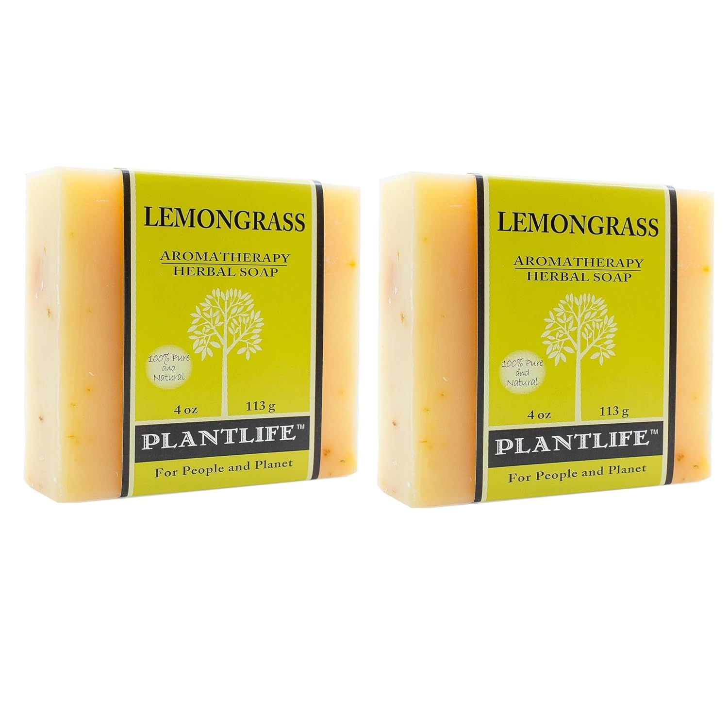 Plantlife Lemongrass Bar Soap Pack of 2 – Moisturizing and Soothing Soap for Your Skin – Hand Crafted Using Plant-Based Ingredients – Made in California 4oz Bar
