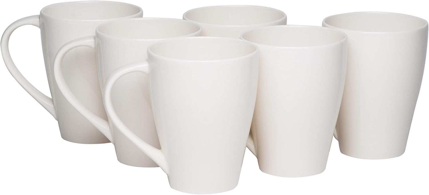 Red Vanilla Whisper White 16 oz. Mug (Set of 6)
