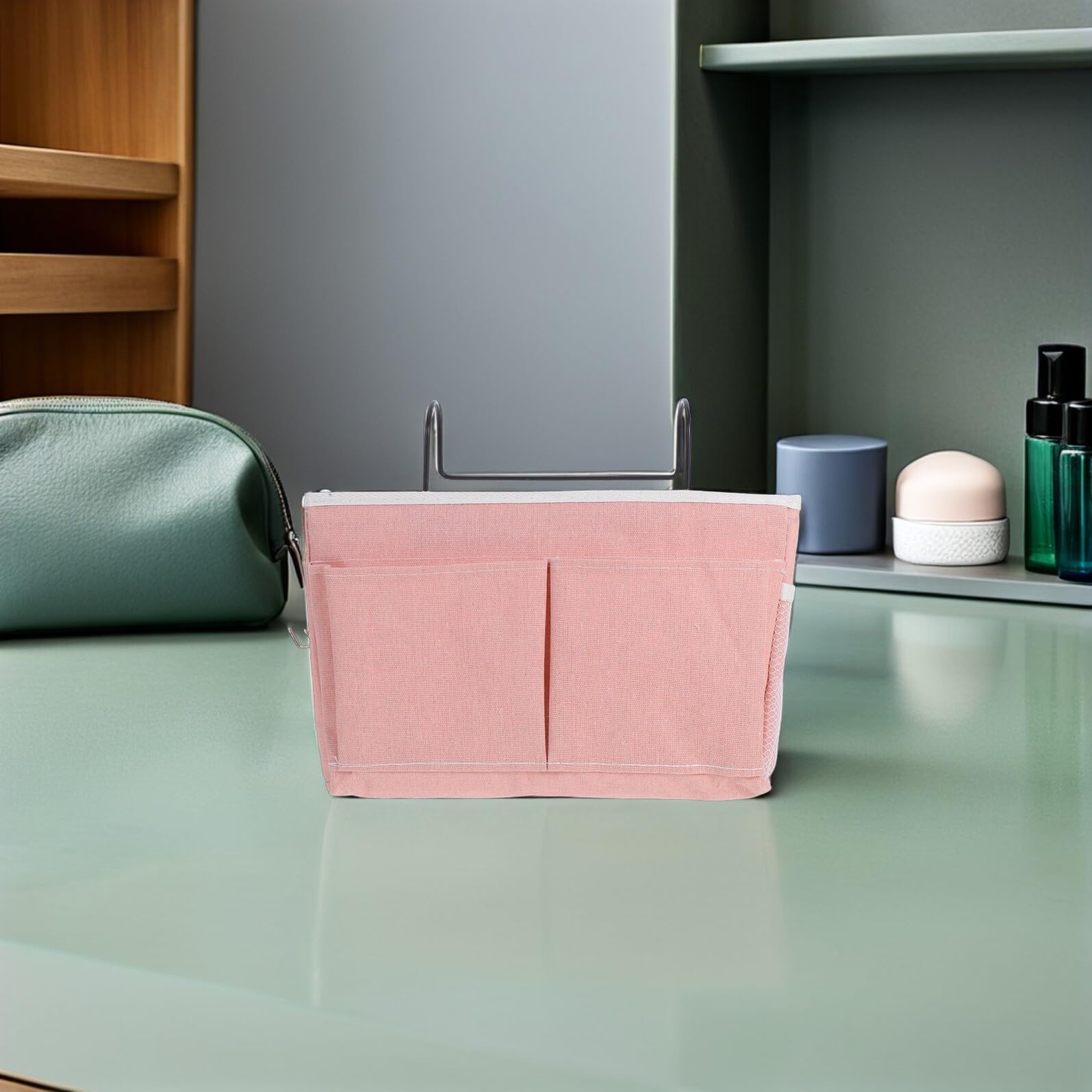DOITOOL 2 Stück Hängende Aufbewahrungstasche aus Robustem Stoff mit Mehreren Taschen für Bett Bücher Magazin Organizer für Studentenwohnheim Hochbett und Schlafsaal Platzsparend