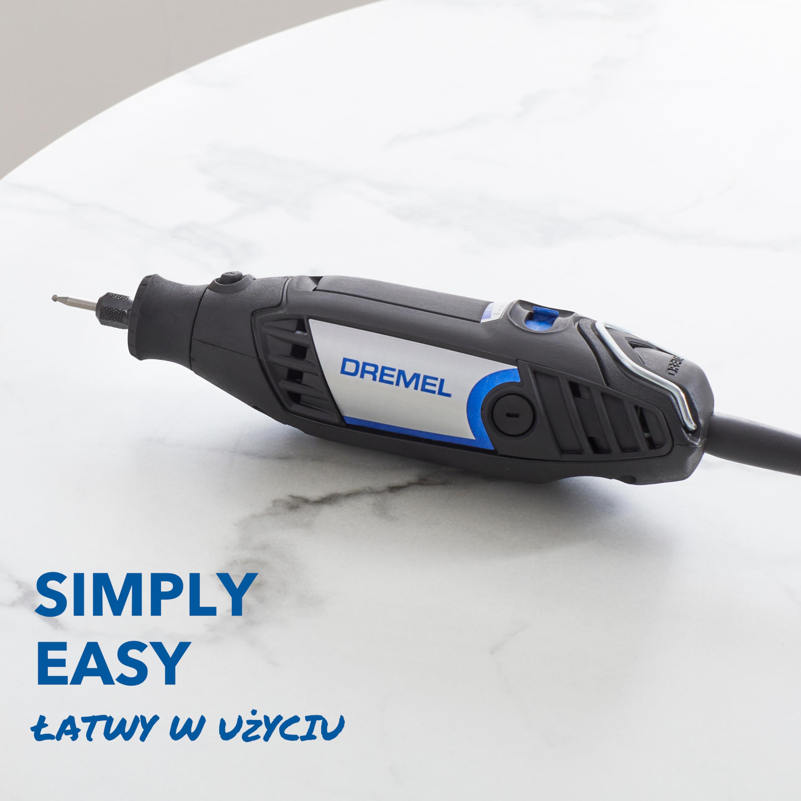 Dremel 3200 Rotatory Tool 130 W, zestaw narzędzi wielofunkcyjnych z 1 elastycznym uchwytem na trzonek, 90 akcesoriów, zmienna prędkość 10.000 – 35.000 obr./min do cięcia, carvingu, piaskowania