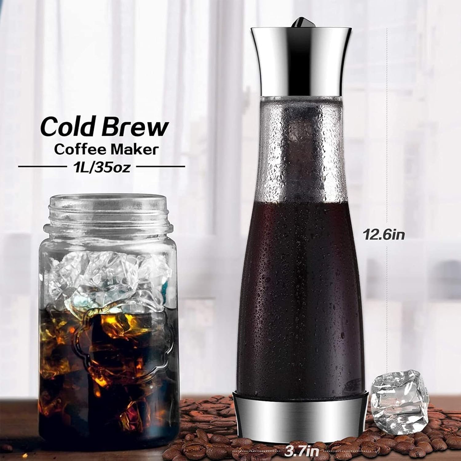 Maker Pot Leakproof Thick Glass Cold Brew Cafetera Filter Coffee Pot Tea Infuser Percolator Tool Espresso Maker Pot
