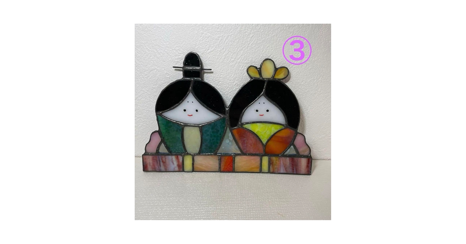 Amazon.co.jp: ステンドグラスお雛様パネル③ : ホーム＆キッチン