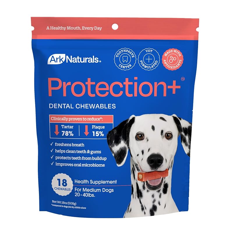 Petisco Dental para Cães de Porte Médio ARK NATURALS com Centro de Creme Dental, 18 unidades