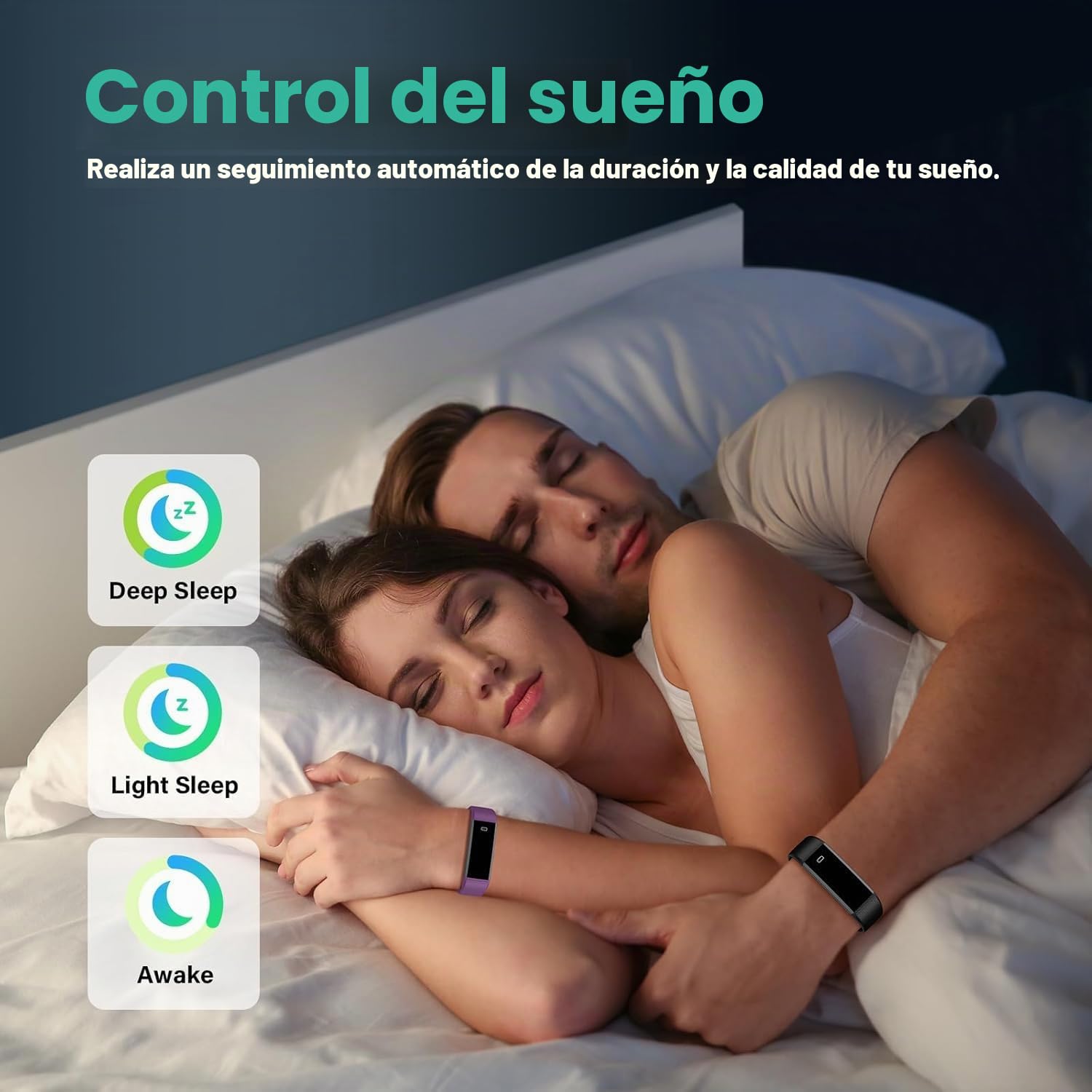 Smart Band Reloj Inteligente IP68 Frecuencia Cardíaca SpO2 Presión Arterial 16 Modos Deportivos Podómetro