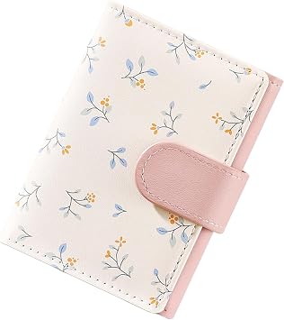 Small Wallet for Women Cute Slim Trifold Wallet Floral Card Holder Mini Purse with ID Window