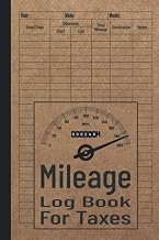 Mileage Log Book for Taxes: Vehicle Mileage Log Book for Business or Personal Taxes | Auto Mileage Tracker Logs Over 2,000 Trips | Truck Or Car Owner Gift Notebook