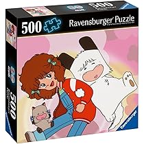 Ravensburger Puzzle 500 Pezzi Hello Spank – Puzzle Adulti +14 anni, 49 x 36 cm, Puzzle per Adulti Effetto Nostalgia, Collezione 80s Mania, Idee Regalo