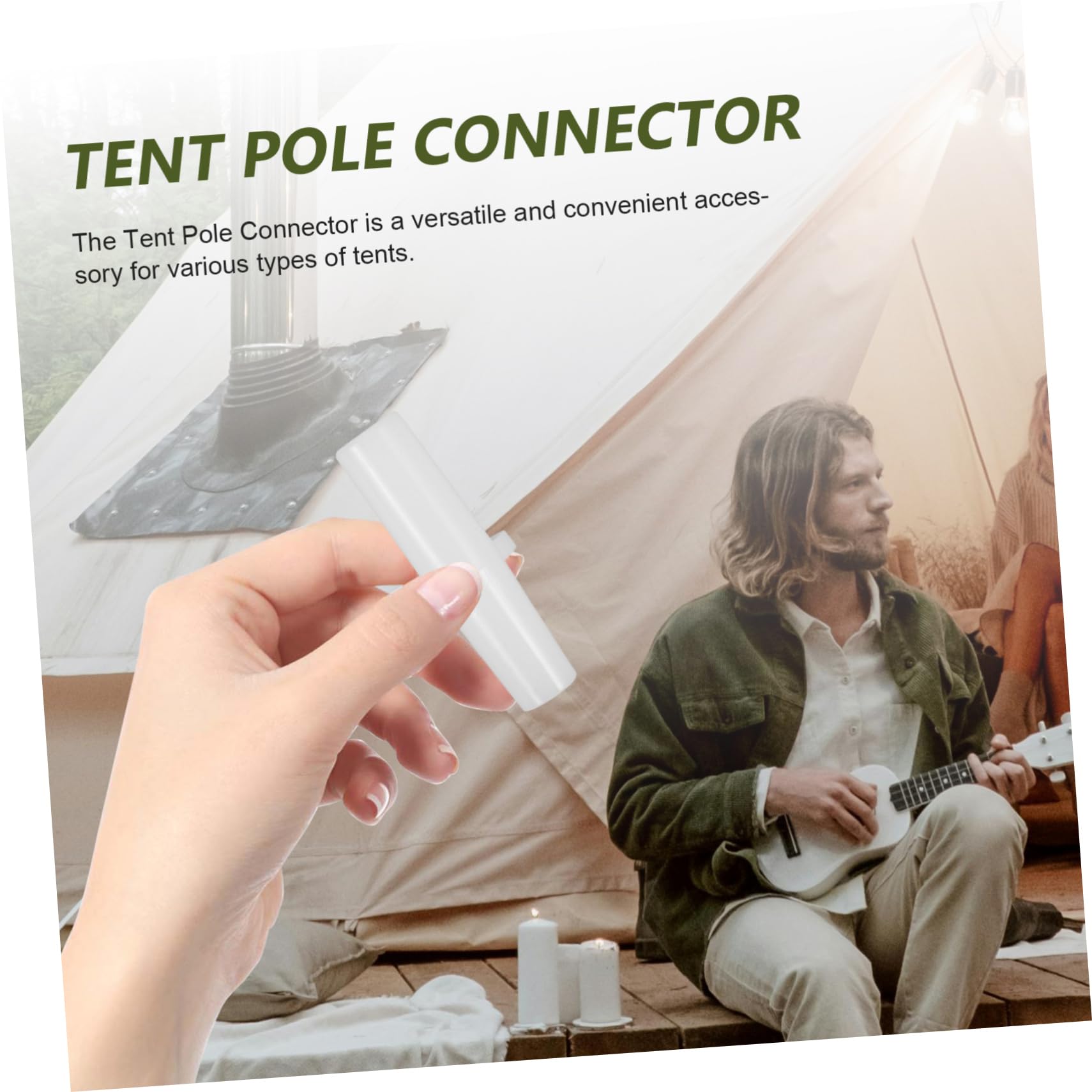 POPETPOP Couvre-Pieds De Tente Poteaux De Connexion Fil Adaptateur De Tige De Tente Manchon De Connexion De Poteau De Tente Adaptateur De Poteau Extérieur Pièce De Connexion De Tige