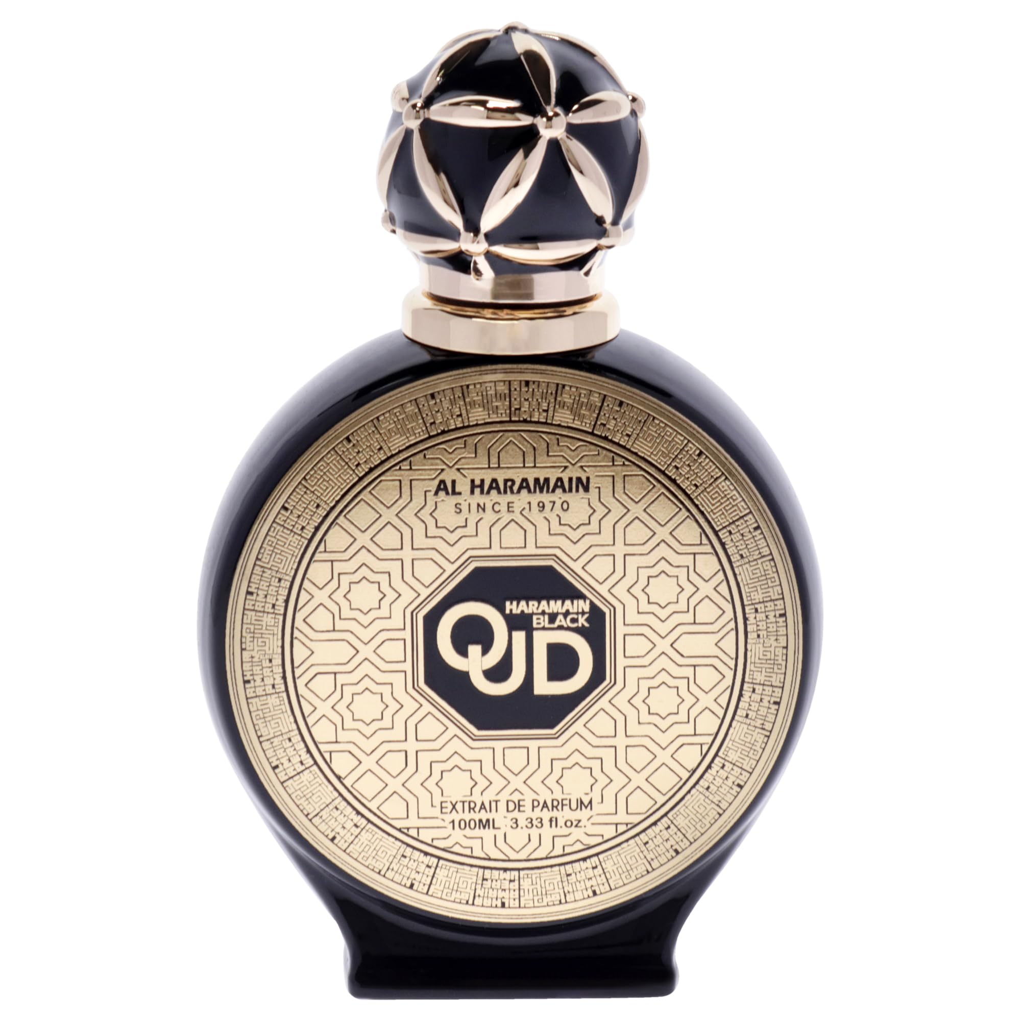 Al Haramain Black Oud 100ml Extrait de Parfum | Luksusowe Arabskie Perfumy Oud dla Kobiet i Mężczyzn | Długotrwały Drzewny i Korzenny Zapach Unisex z Bursztynem i Wanilią