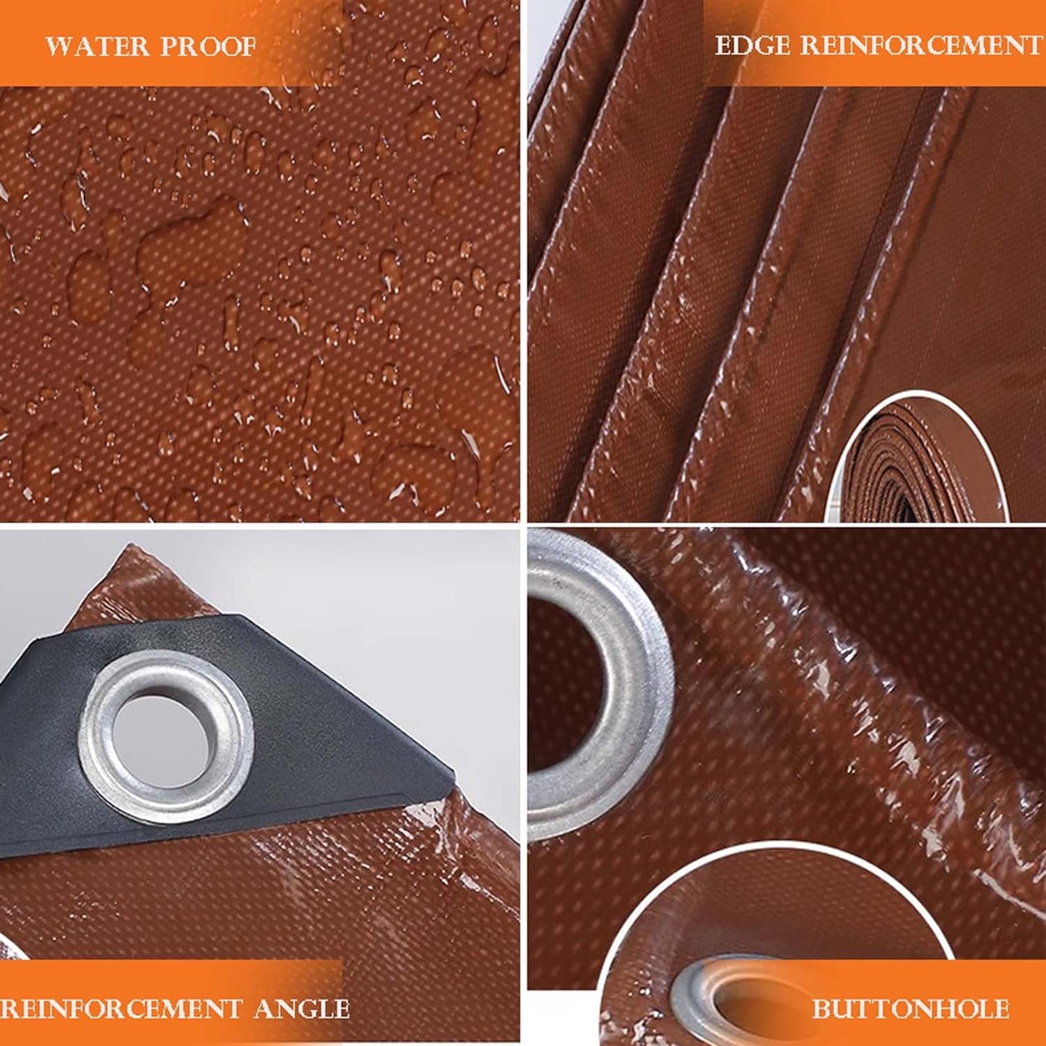 Lonas, Lona de PVC Resistente a los Rayos UV, 13.1' x 19.6', Lona roja con Ojales, Refugio Impermeable para Exteriores, Disponible en Varios tamaños y Colores.