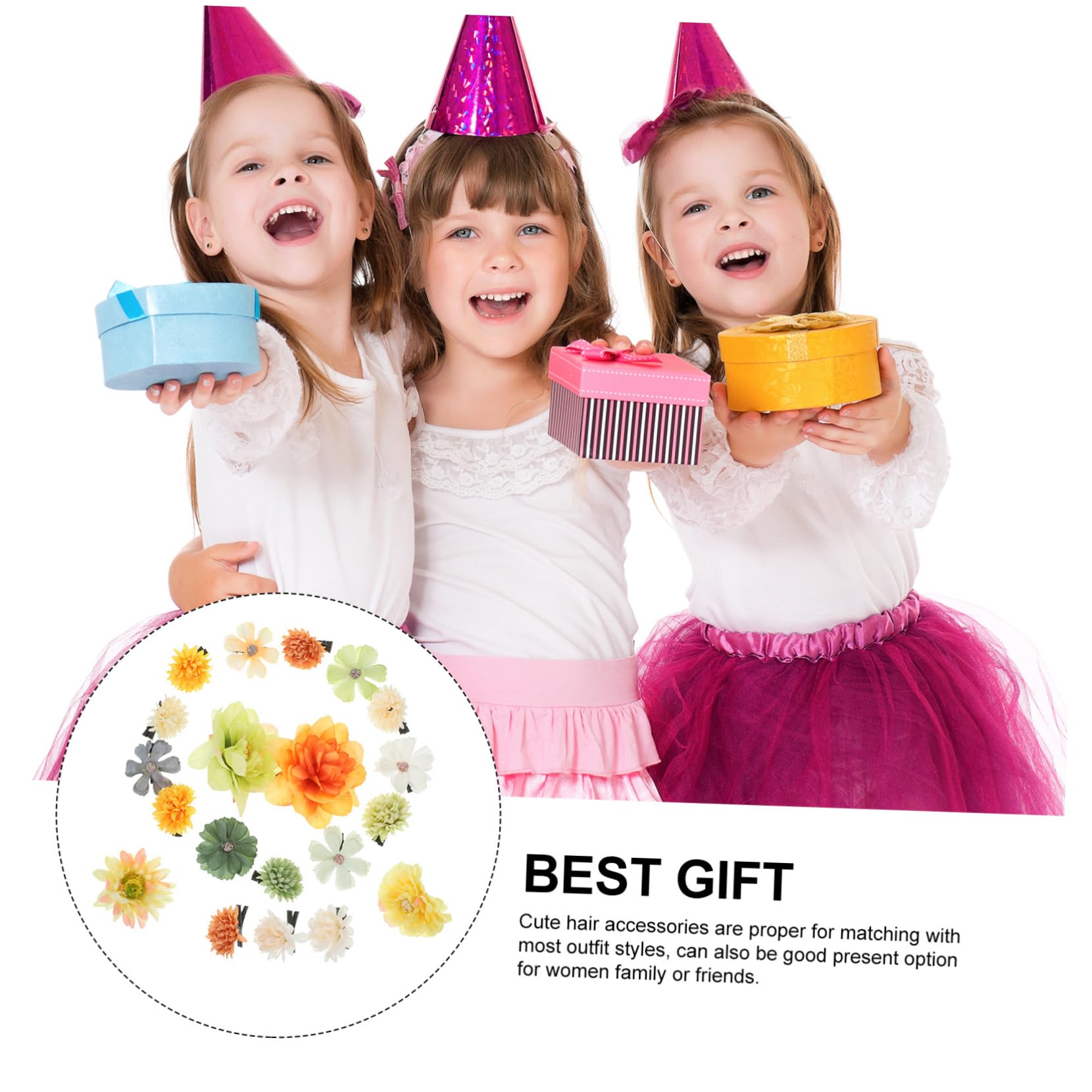 Beavorty 100piezas Horquillas Para Mujeres Diseño De Flores Accesorios Cabello Bonitos Para Bodas y Cumpleaños Pinzas Para Niñas y Adultas