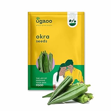 UGAOO Lady Finger or Okra Vegetable Seeds (Green, Pack of 10g) - image, photos