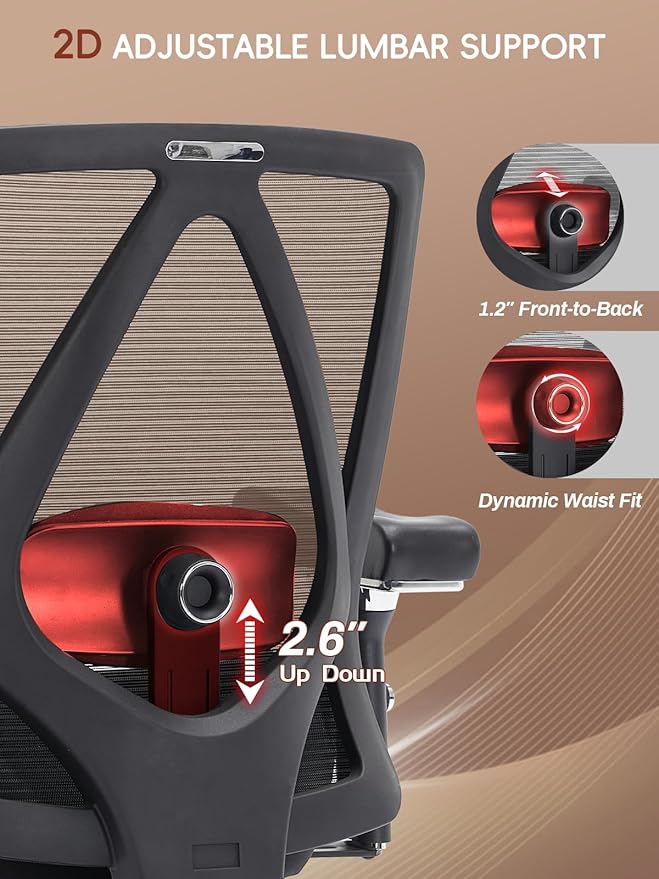 Silla de Oficina Ergonómica Ejecutiva con Respaldo de Malla miniatura 6