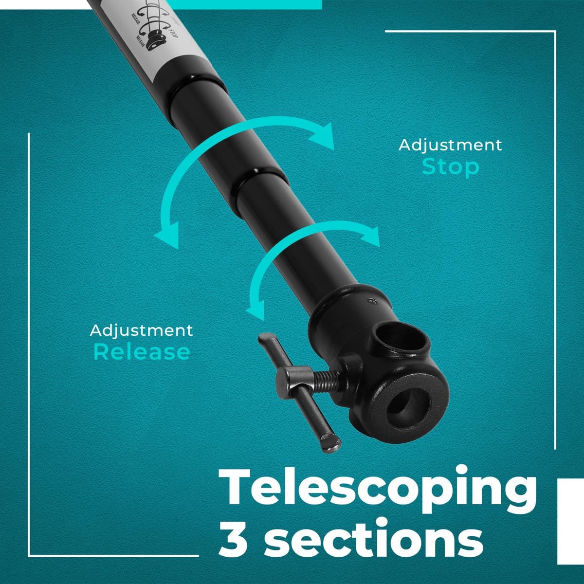 Flashpoint Heavy-Duty 9' Adjustable Background Crossbar (Black)