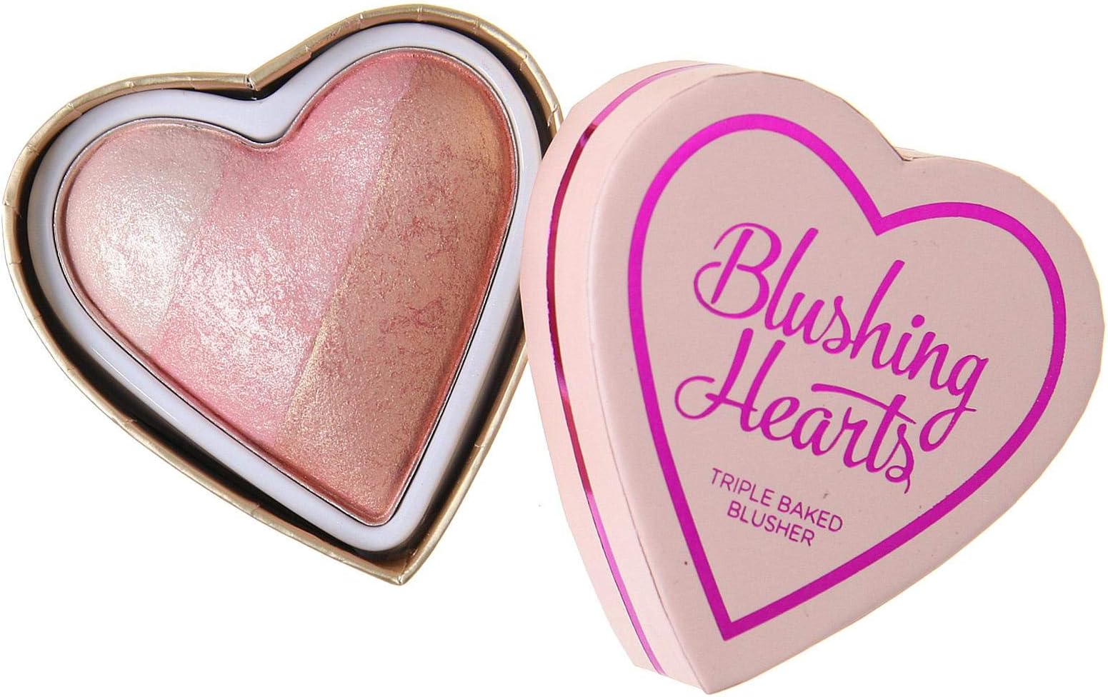I Heart Revolution - Blushing Hearts Triple Baked Blusher - ICED HEARTS