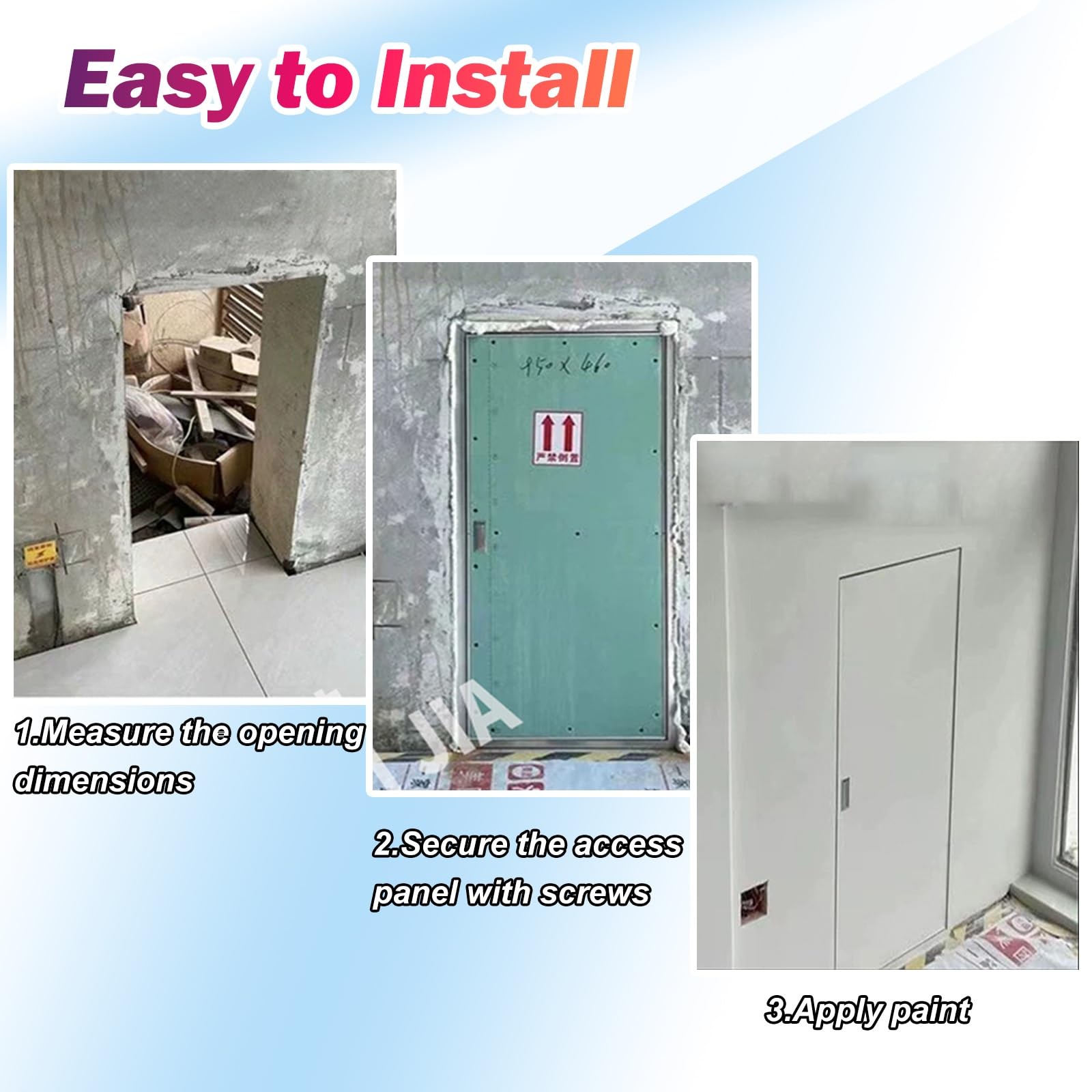 Genérico Trampilla Pladur Panel De Acceso para Pladur Pintable 30x50 40x60 60x100 80x130, Apertura por Empuje - Trampilla De Servicio Empotrada para Baños, Edificios De Oficinas(60x100cm)