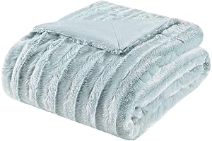 Madison Park Duke Luxury Light Blue Throw