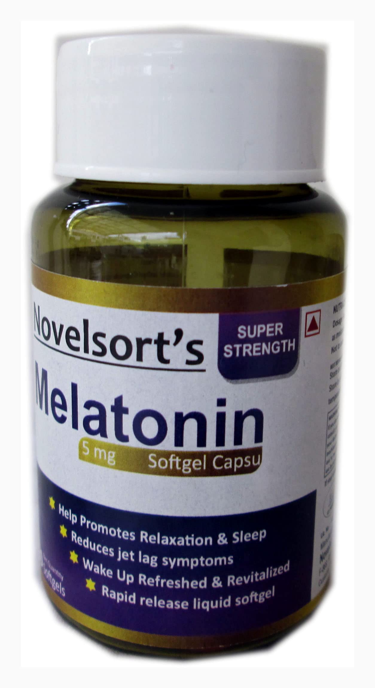 Novelsort’s Melatonin -5 mg sleeping pills in softgel form - 60 Capsules (Pack of 1)