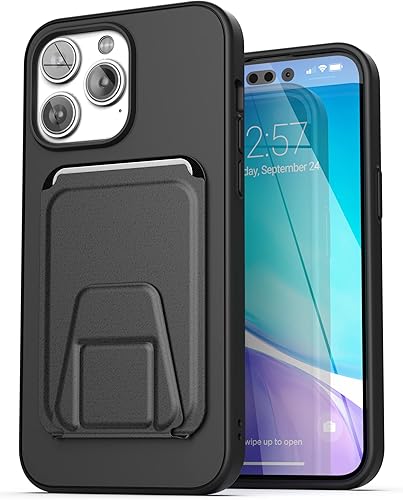 Miniatura 4 de ENCASED MAG SlimShield - Funda magnética con tarjetero para iPhone 14 PRO con protector de pantalla (3 en 1) compatible con MagSafe, cartera con