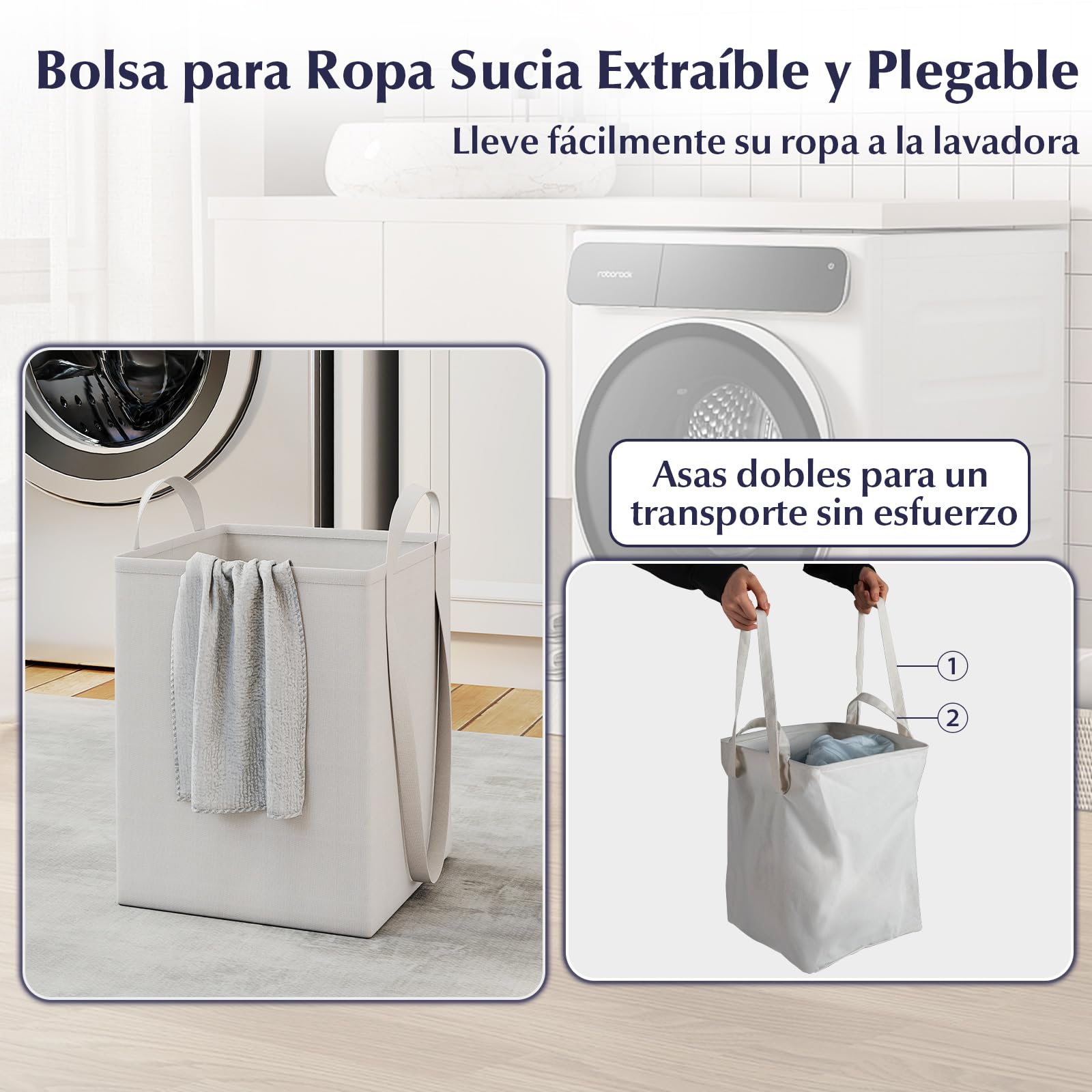 GOPLUS Mueble de Baño con Cesta de Ropa Extraíble, Armario de Almacenaje con Estante y Cajón, Puerta Abatible, Bolsa Interior con Asas, Mueble para Ropa para Baño y Lavandería (79 x 40 x 80 cm)