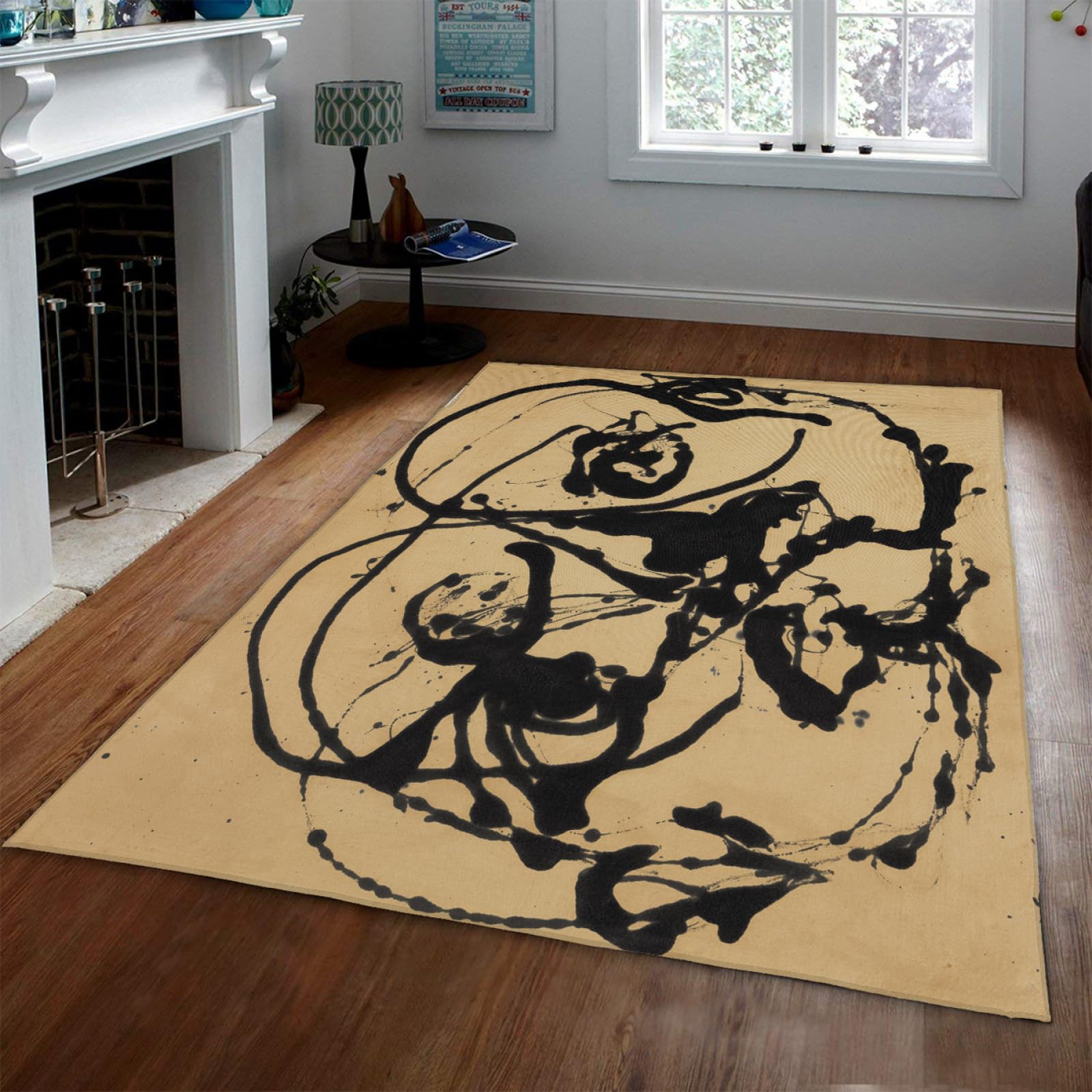 Tapis Jackson Pollock style pour sublimer la decoration de votre salon moderne et design