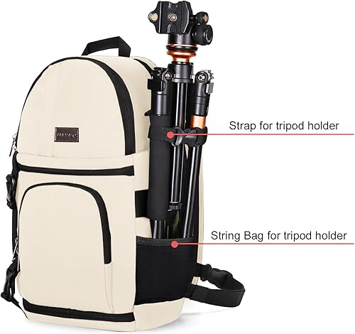 Miniatura 3 de MOSISO Bolsa para cámara DSLRSLRSLRsin espejo, mochila para cámara fotográfica a prueba de golpes con soporte para trípode e inserciones modulares
