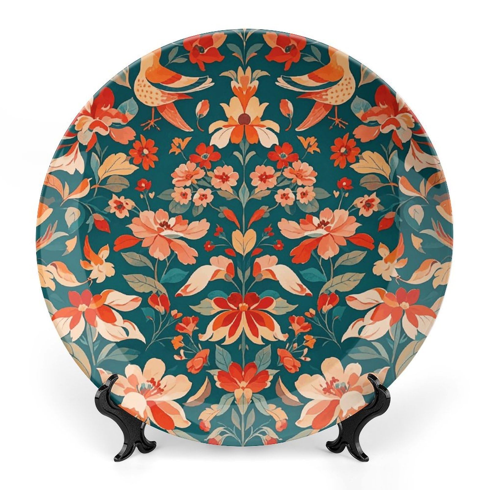 Décoration artistique pour salon avec des assiettes de table en porcelaine fine