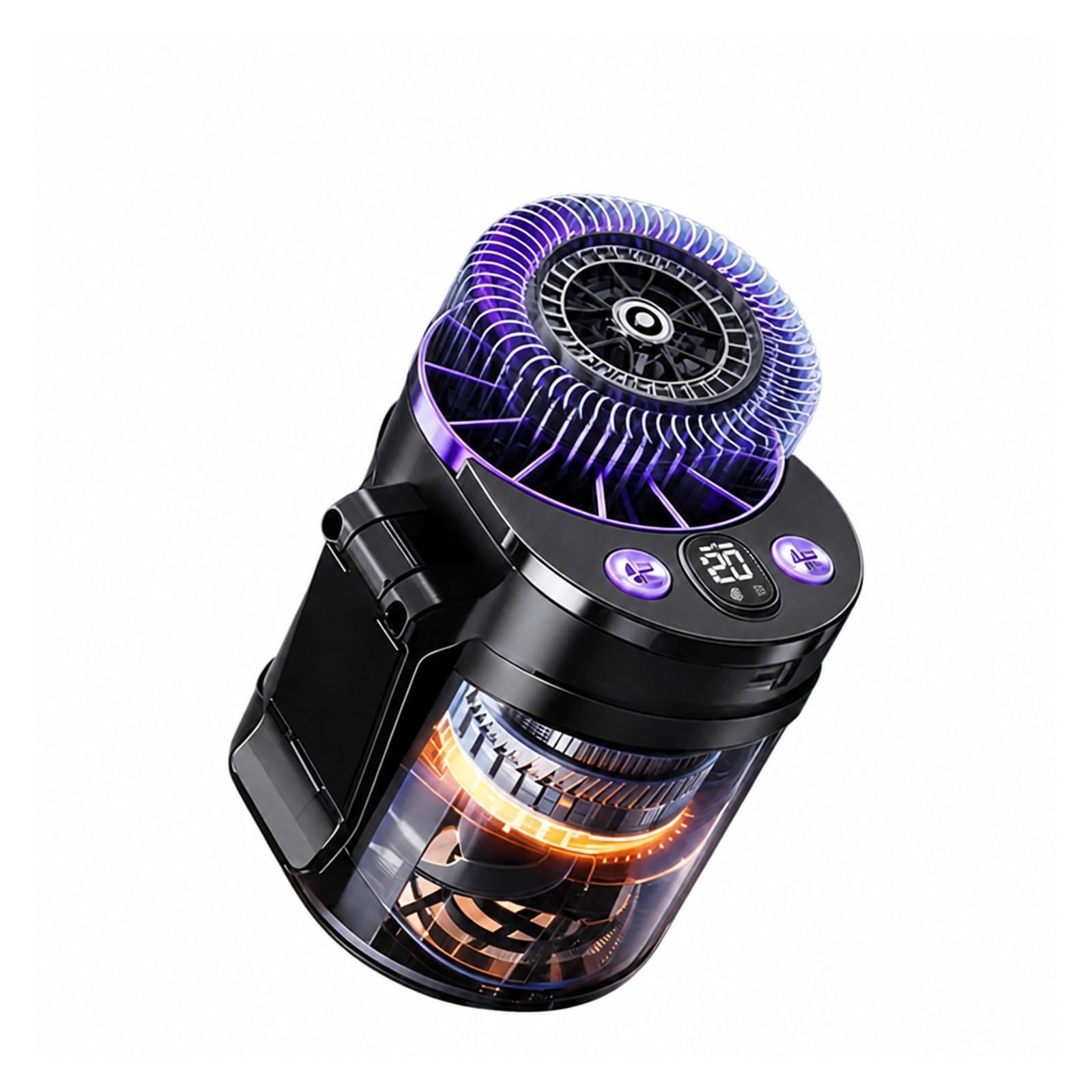 Tragbarer Taillenclip-Ventilator, Taillenventilator, tragbare Klimaanlage, persönliche Kühlung, zum Anklippen, als Geschenk für Outdoor-Sportler für Outdoor-Baustellen(Beige)