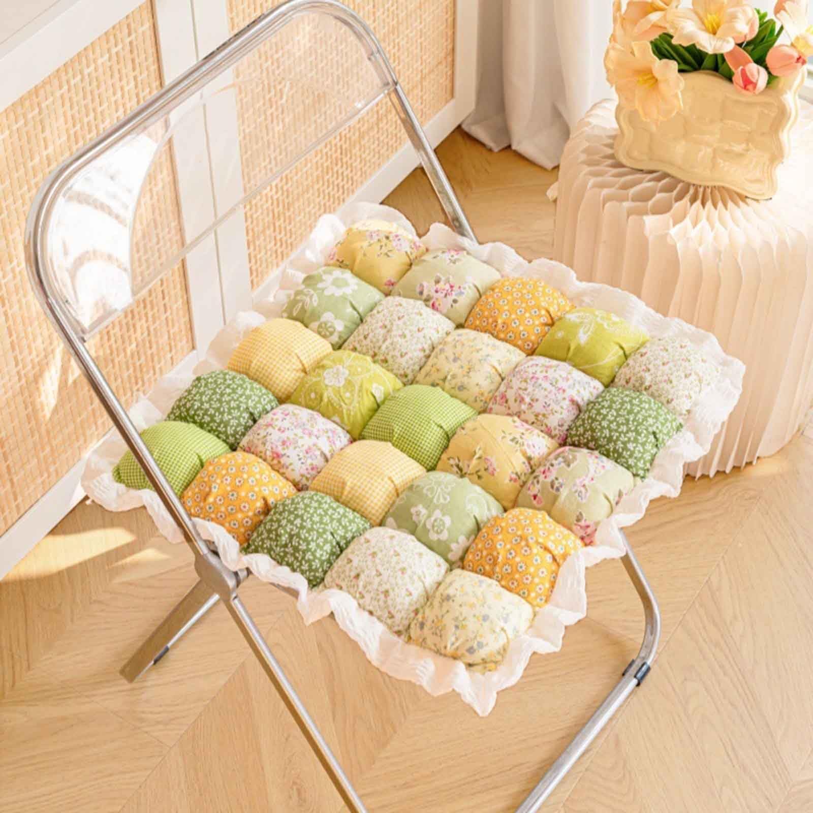 Cojín para silla floral rústico que alegra las comidas en tu cocina y comedor