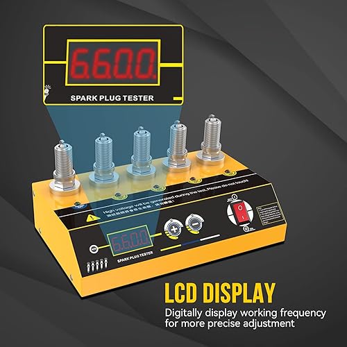 Miniatura 4 de Probador de bujías de coche, herramientas de encendido, escáner de diagnóstico con detector ajustable de 5 agujeros, analizador de enchufe de