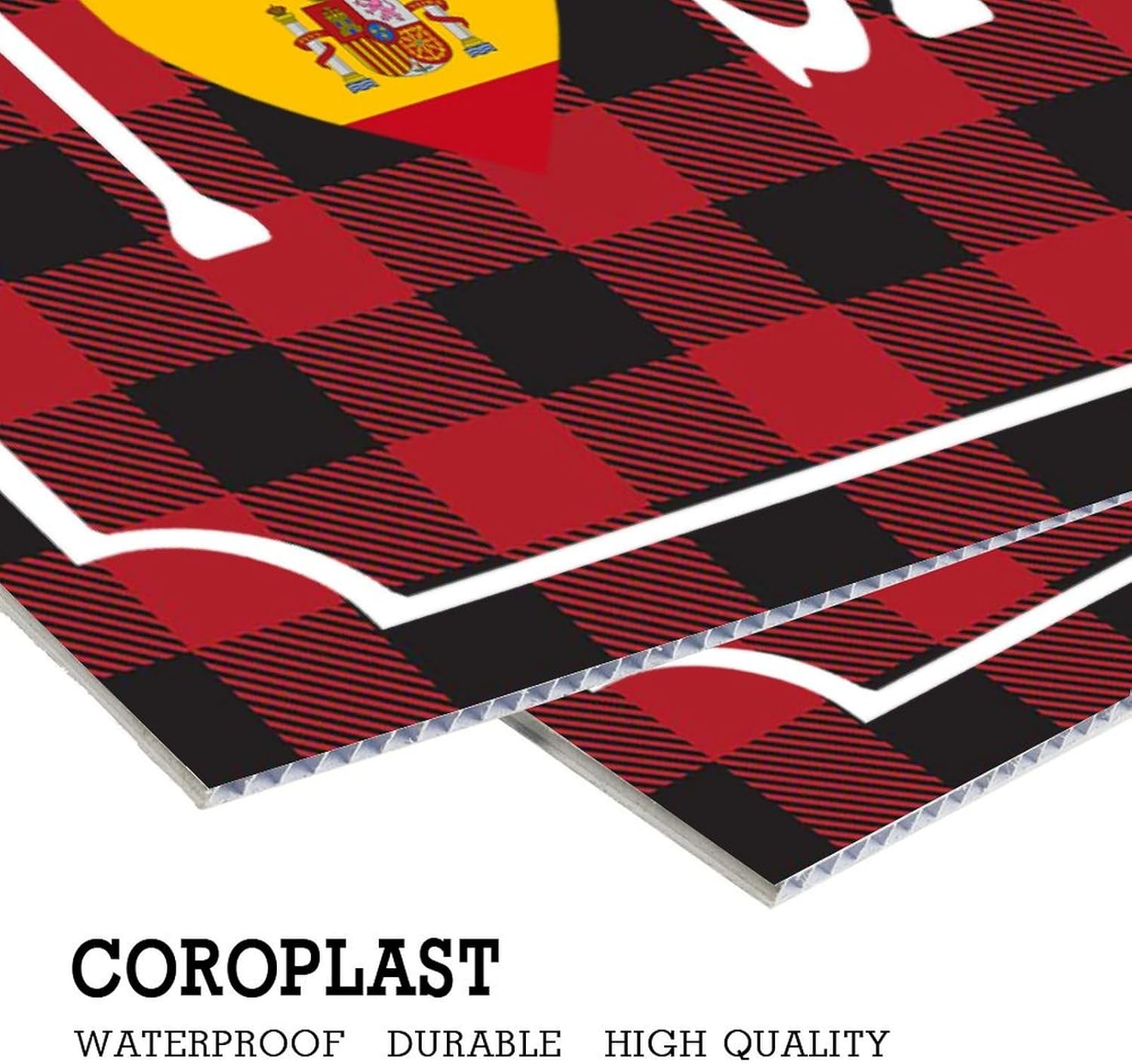 I Love Spain Yard Lawn Sign 18x24 Inch Flag Sports Bar Party Events Custom Lawn Signs with Stakes for Political Anniversary Party Supplies Décor