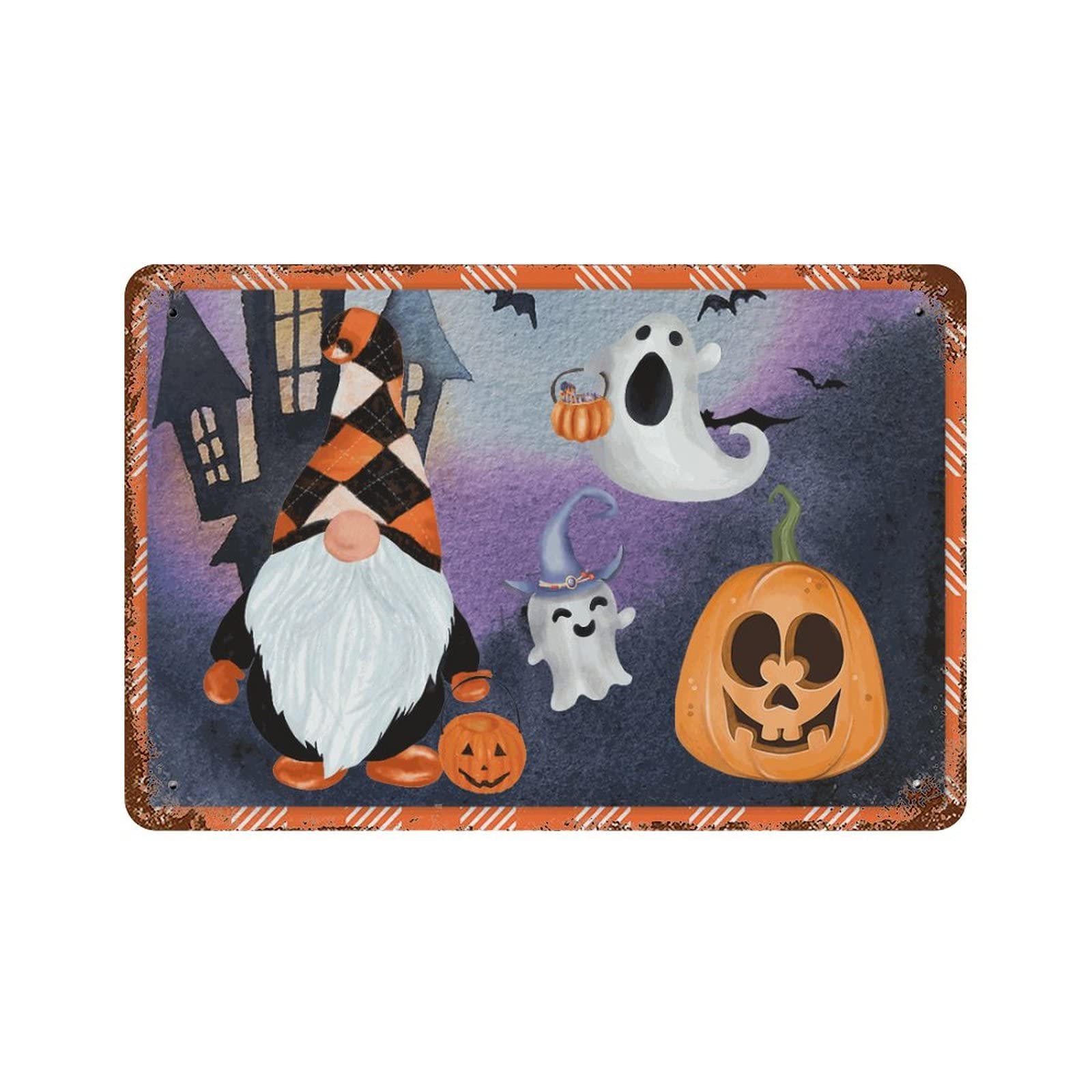 Panneau décoratif aluminium Happy Halloween finition durable et design effrayant