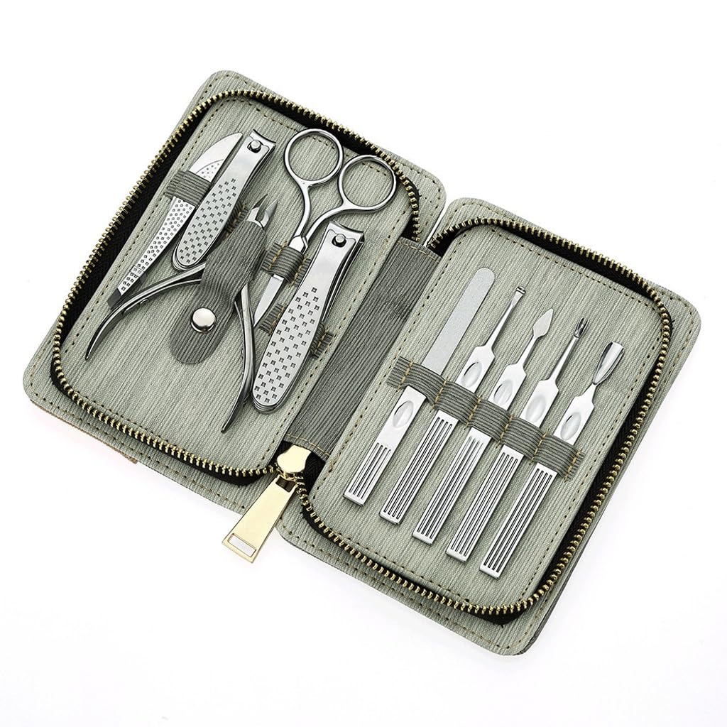Nail Clippers Set of Ten Stainless Steel Nail Manicure and Enhancement Tools