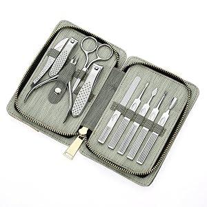 Nail clippers set of ten stainless steel nail clippers manicure and enhancement tools set