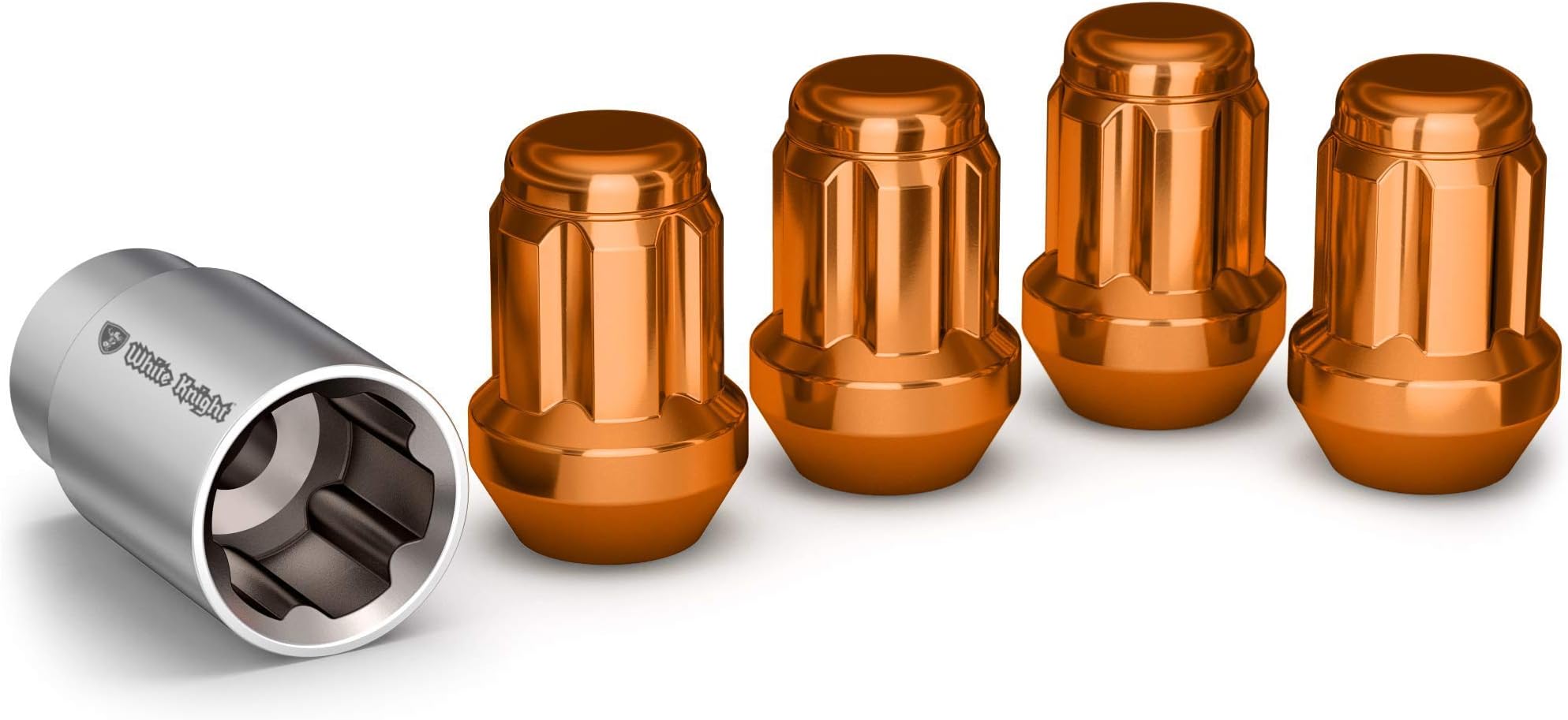 White Knight 40700SOGT Orange Wheel Lock, 4 Pack