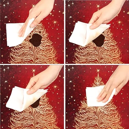 Vista 87 de Mantel redondo ajustable con borde elástico, mantel de hojas coloridas abstractas, impermeable, lavable, para mesas redondas, ideal para picnic