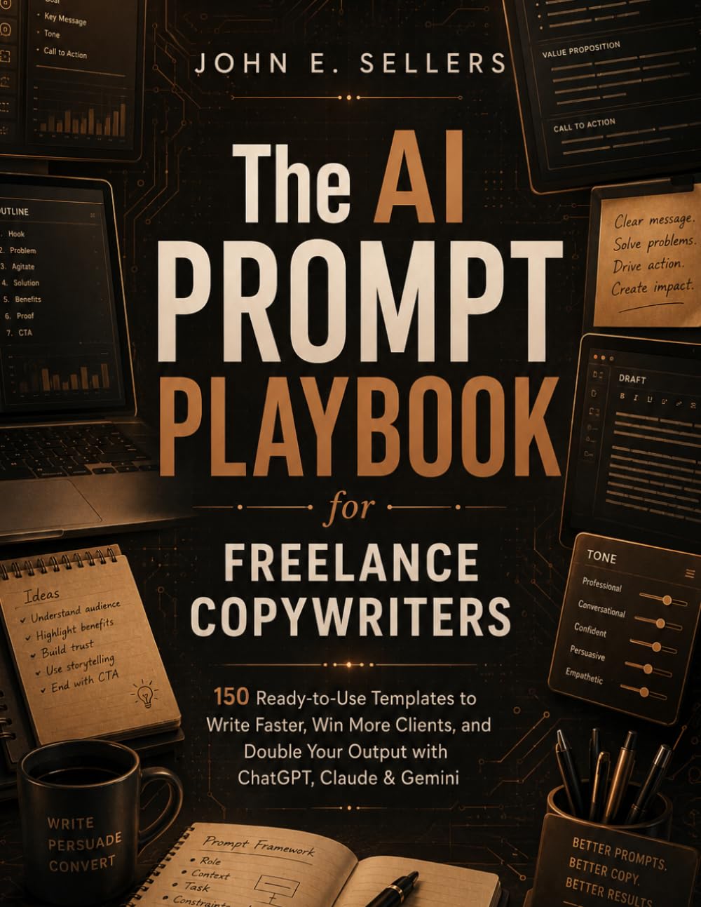 The AI Prompt Playbook for Freelance Copywriters: 150 Ready-to-Use Templates to Write Faster, Win More Clients, and Double Your Output with ChatGPT, Claude & Gemini