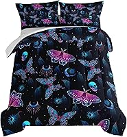 Vista 26 de HOSIMA - Juego de edredón individual de microfibra suave negro con 2 fundas de almohada, juego de ropa de cama individual a rayas con bandera