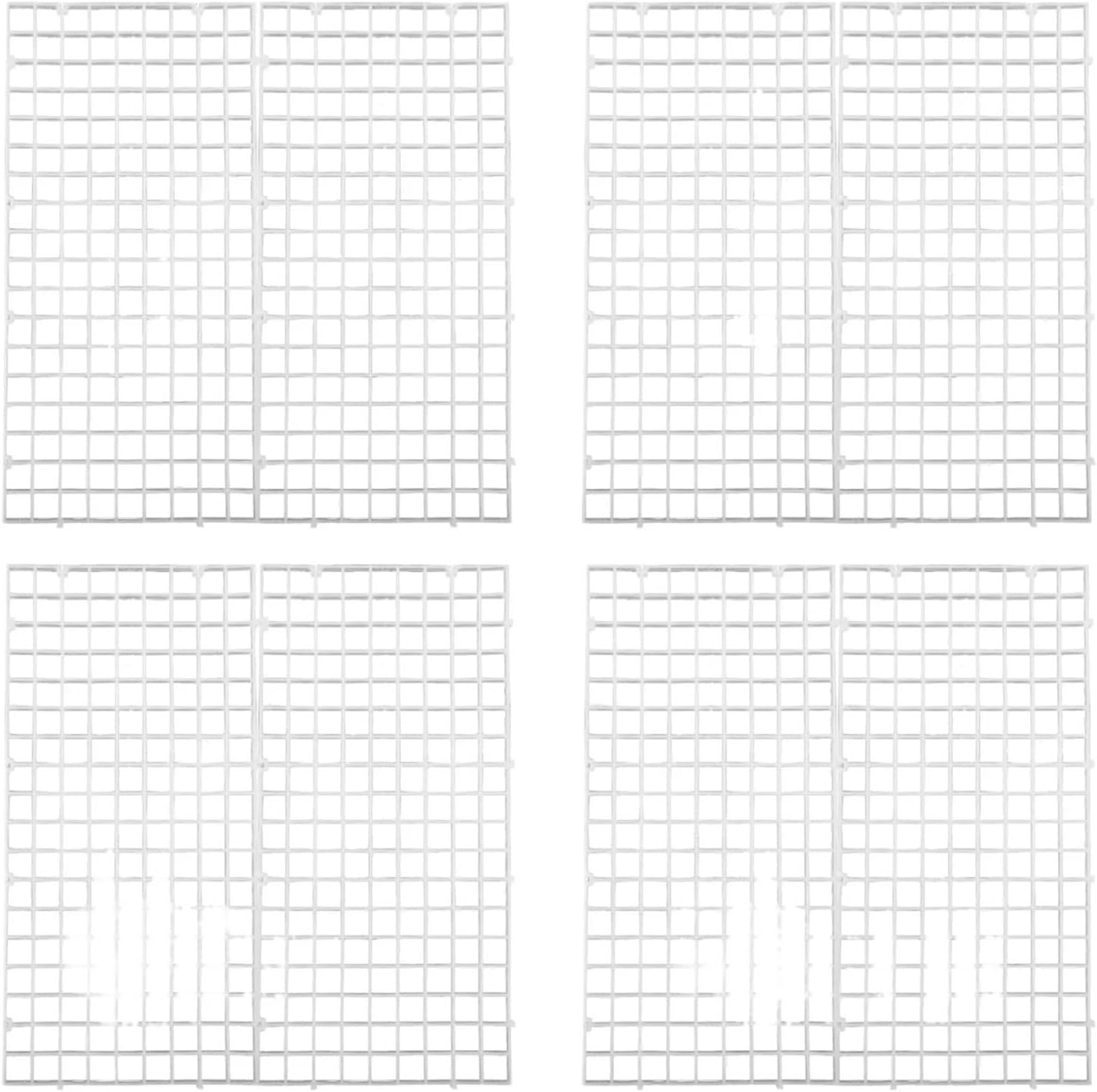 Fish Tank Bottom Filter Grid 10Pcs Fish Tank Separator Grid Divider Tray Plastic Aquarium Bottom Panel for Easy Installation Breeding Zone Creation(Transparent)