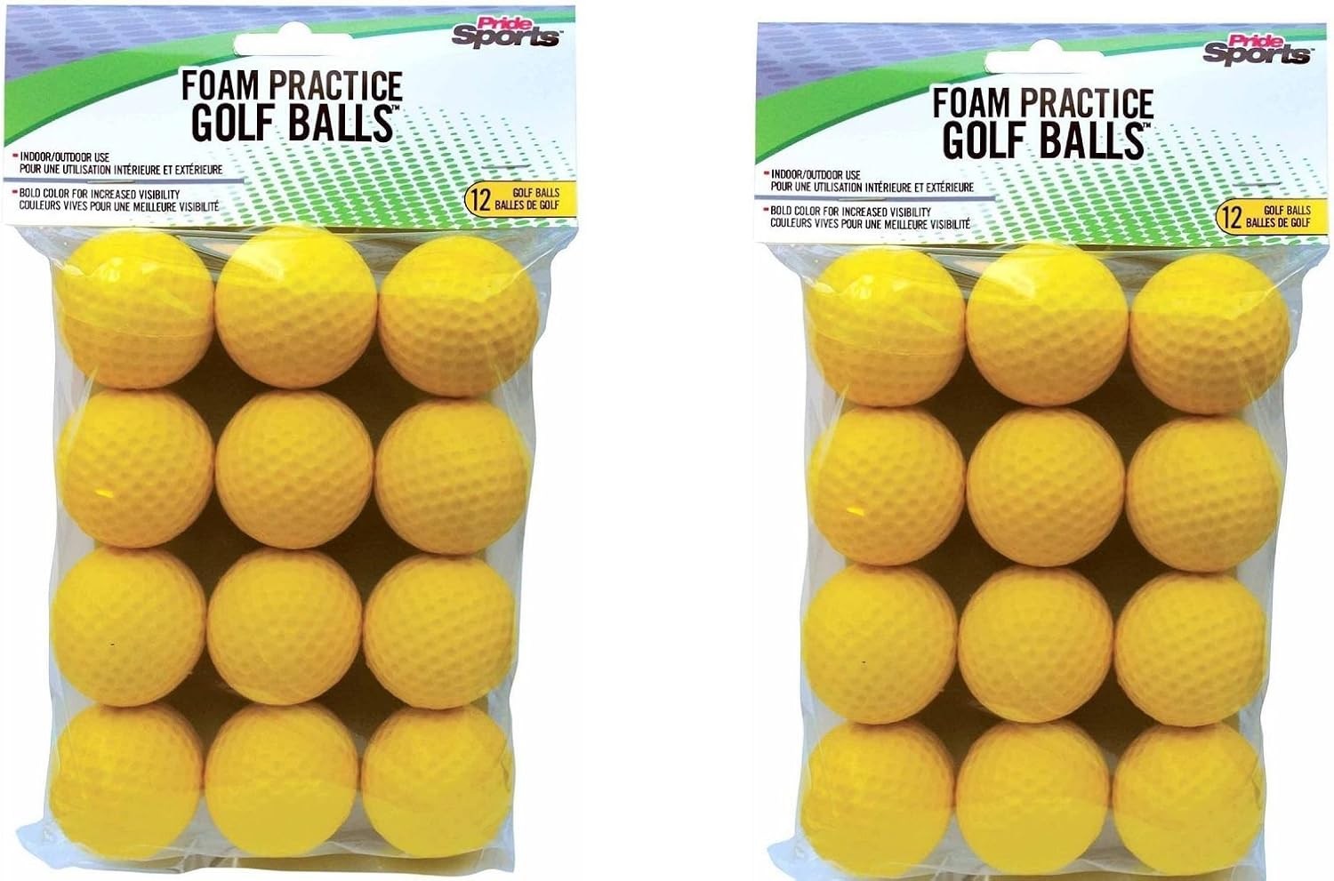 PrideSports Practice Golf Balls, Perforated QmAJJn, 24