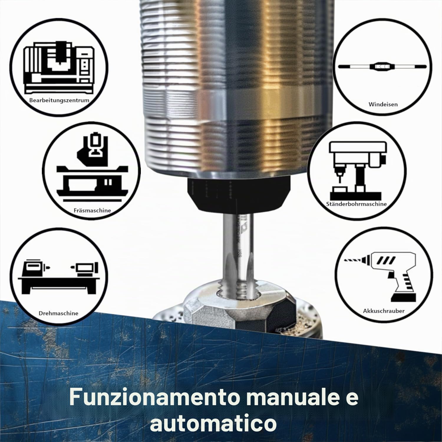 Maschio filettato PG | filettatura per tubo corazzato PG11 | Maschio filettato HSS | DIN 40432 PG | Maschio filettato HSS – PG 11