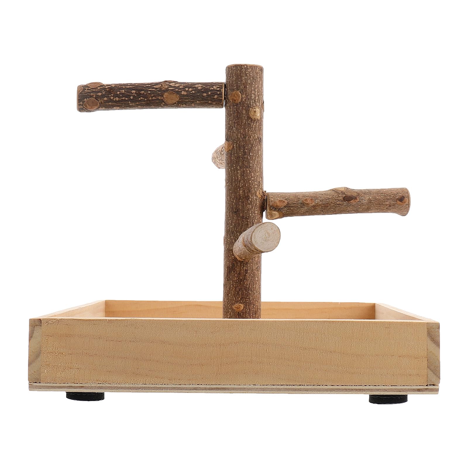 GALPADA Percha para Pájaros de Madera Beige Portátil Ramas de Actividad para Ejercicio de Aves Pequeñas y Periquitos en Jaulas y Entrenamiento