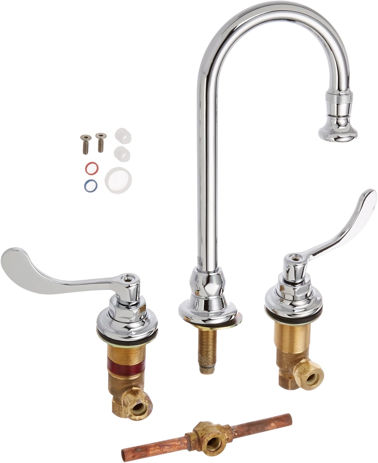 American Standard 6540171.002 Monterrey Widespread Faucet, Rigid/Swivel Gooseneck Spout, 1.5 GPM, 8-Inch