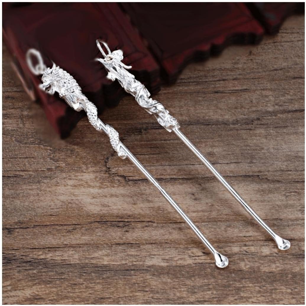 Ear Wax Removal Kit Ear Spoon Set Ear Cleaning Kit Earwax Removal Kit Silver Material Ear Pick Ear Cleaner Set 2 Pcs Ear Pick