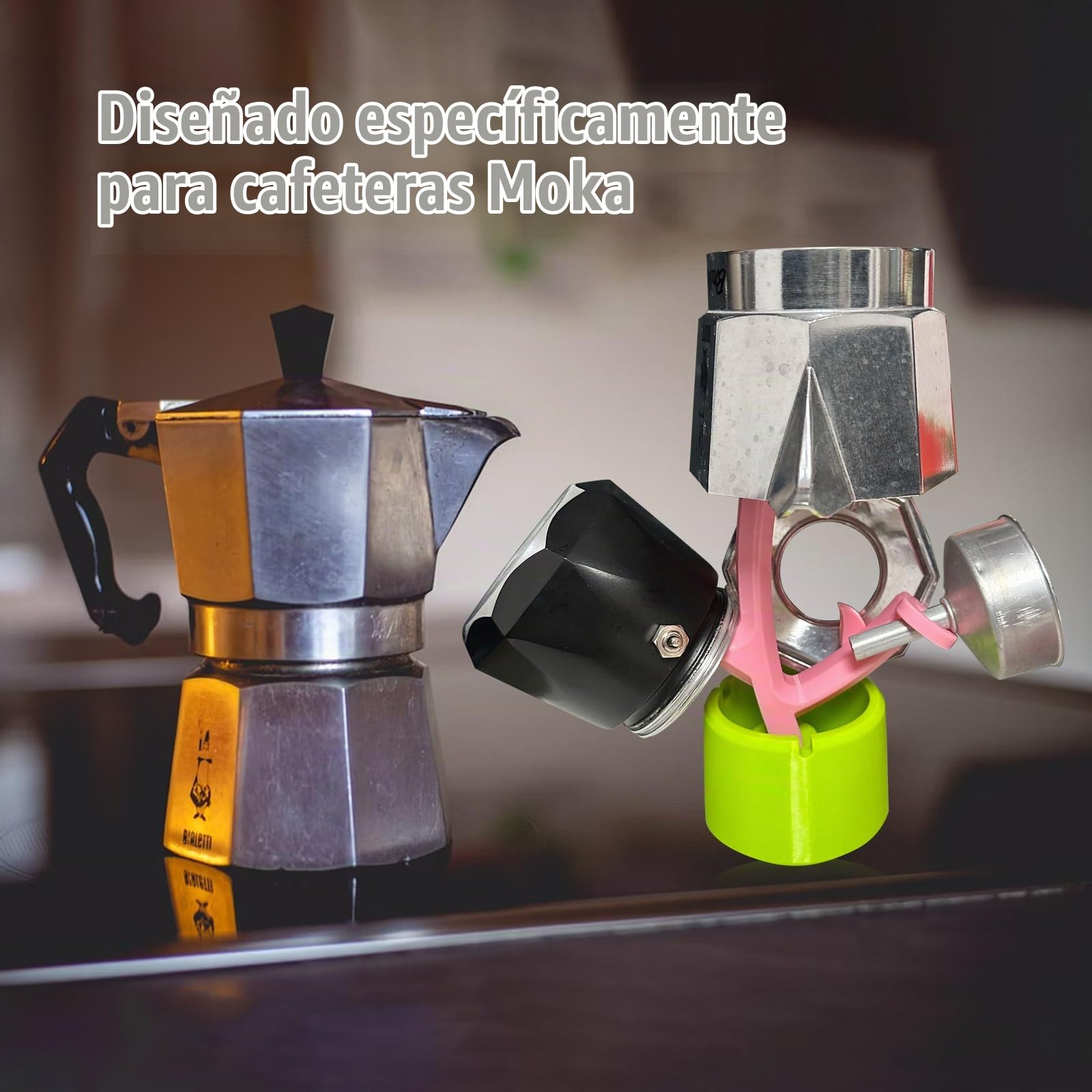 Billg Escurreplatos Cafetera Italiana Induccion Cafetera Italiana Electrica Pequeña Función de Drenaje Automático Escurridor de Platos Diseño Flexible Impreso en 3D Que Ahorra Espacio